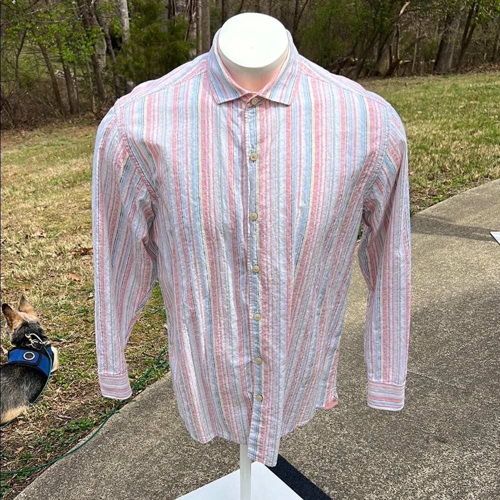 EUC Tommy Bahama Striped Multicolor Men's Shirt